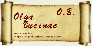 Olga Bućinac vizit kartica